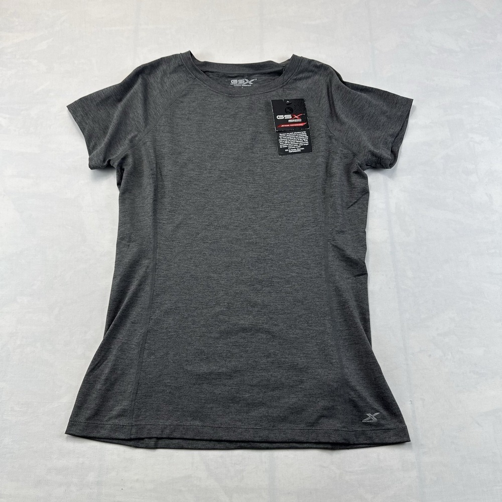 GSX Gander Mountain Women's Performance Athletic Shirt Gray Short Sleeve S NWT